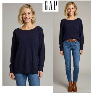 GAP - Navy soft merino wool pullover sweater